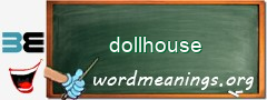 WordMeaning blackboard for dollhouse